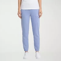 PUMA Womens Stretch Fabric Tapered Mid Rise Relaxed Fit Knit Active Jogger Pant