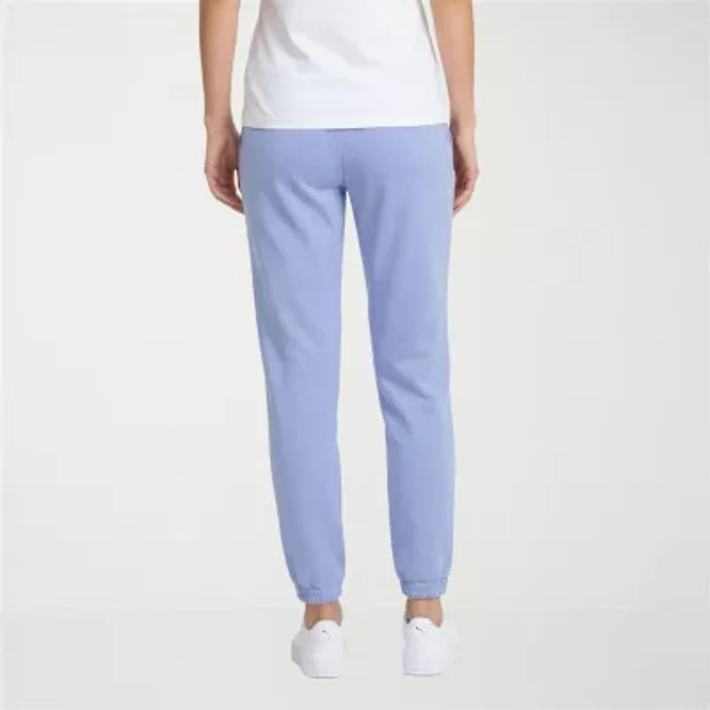 PUMA Womens Stretch Fabric Tapered Mid Rise Relaxed Fit Knit Active Jogger Pant