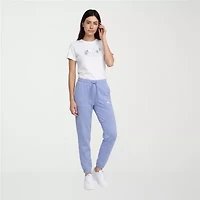 PUMA Womens Stretch Fabric Tapered Mid Rise Relaxed Fit Knit Active Jogger Pant