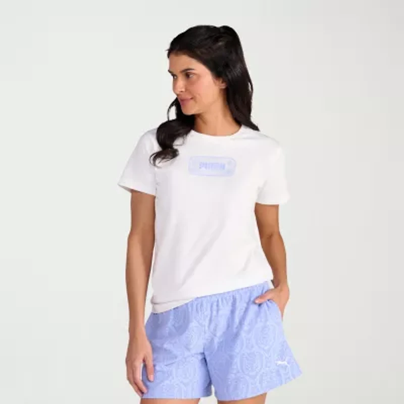 PUMA Womens Crew Neck Short Sleeve Active T-Shirt