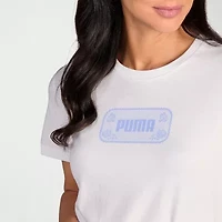 PUMA Womens Crew Neck Short Sleeve Active T-Shirt