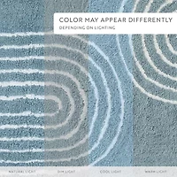 Casual Comfort Rainbow Pattern Cotton Bath Mat