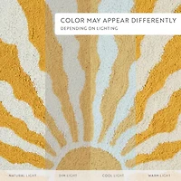 Casual Comfort Sunray Design Cotton Bath Mat