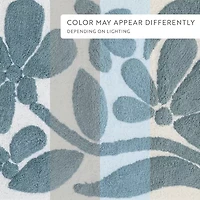 Casual Comfort Modern Floral Pattern Cotton Bath Mat