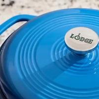 Lodge Cookware Enameled Cast Iron 4 1/2 Qt Dutch Oven