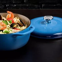 Lodge Cookware Enameled Cast Iron 4 1/2 Qt Dutch Oven