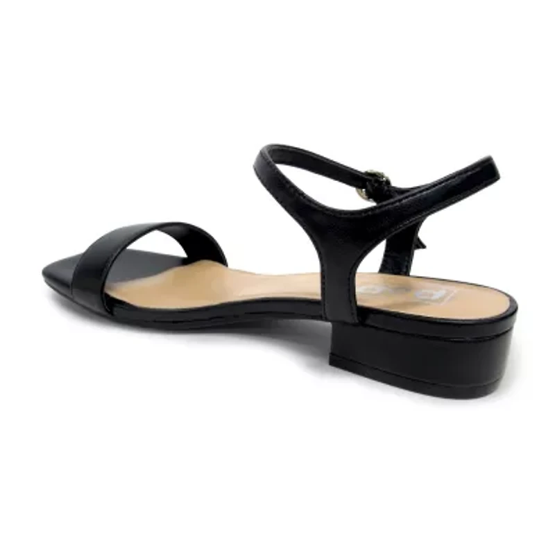 Pop Blaira Womens Square Open Toe Flat Heel Pumps