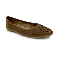 Pop Gerinina Womens Almond Closed Toe Ballet Flats