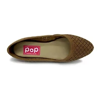 Pop Gerinina Womens Almond Closed Toe Ballet Flats