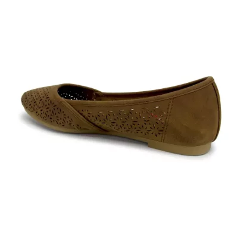 Pop Gerinina Womens Almond Closed Toe Ballet Flats