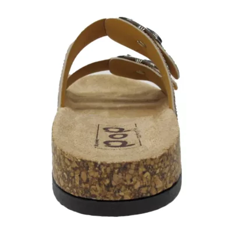 Pop Rinto Womens Adjustable Strap Footbed Sandals
