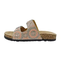 Pop Rinto Womens Adjustable Strap Footbed Sandals