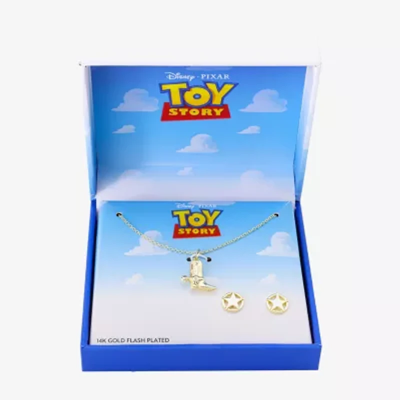 Disney Classics Cowboy Boot Womens 10K Gold Over Brass Star Toy Story Woody 2-pc. Jewelry Set