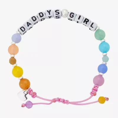 J.P. Army Daddy'S Girl & Dad Beaded Bolo\N Mens Multi Color Pure Silver Over Brass Bracelet Set