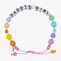 J.P. Army Daddy'S Girl & Dad Beaded Bolo\N Mens Multi Color Pure Silver Over Brass Bracelet Set
