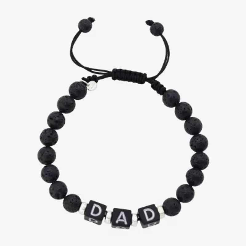 J.P. Army Daddy'S Girl & Dad Beaded Bolo\N Mens Multi Color Pure Silver Over Brass Bracelet Set