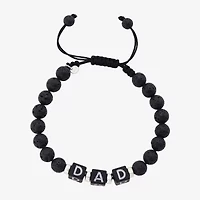 J.P. Army Daddy'S Girl & Dad Beaded Bolo\N Mens Multi Color Pure Silver Over Brass Bracelet Set