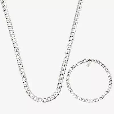 J.P. Army Chain Necklace & Bracelet Mens Stainless Steel 2-pc. Jewelry Set