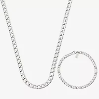 J.P. Army Chain Necklace & Bracelet Mens Stainless Steel 2-pc. Jewelry Set