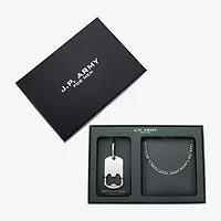 J.P. Army Chain Necklace & Bottle Opener Keychain Mens Stainless Steel 2-pc. Jewelry Set