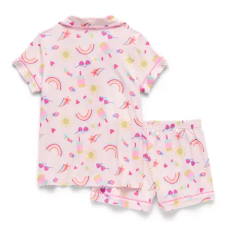 Btween Little & Big Kid Girls Short Sleeve 2-pc. Pajama Sets