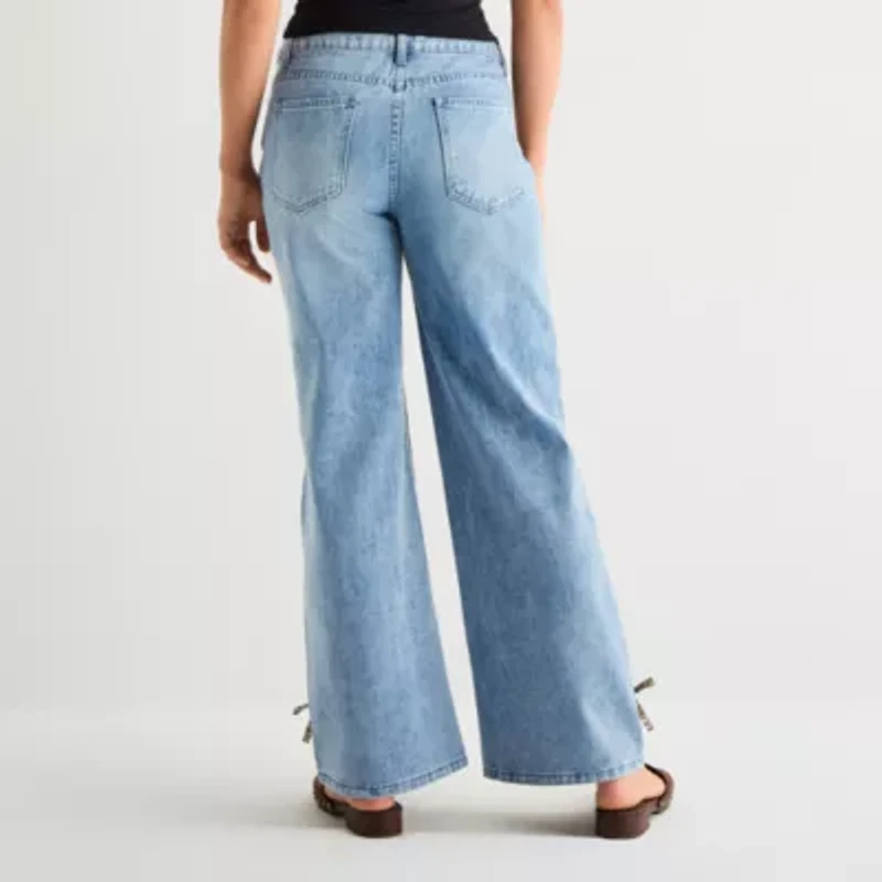 Forever 21 Womens Juniors Mid Rise Loose Fit Jean