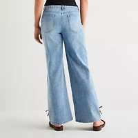 Forever 21 Womens Juniors Mid Rise Loose Fit Jean