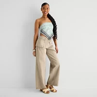 Forever 21 Womens Juniors Wide Leg Flat Front Pant