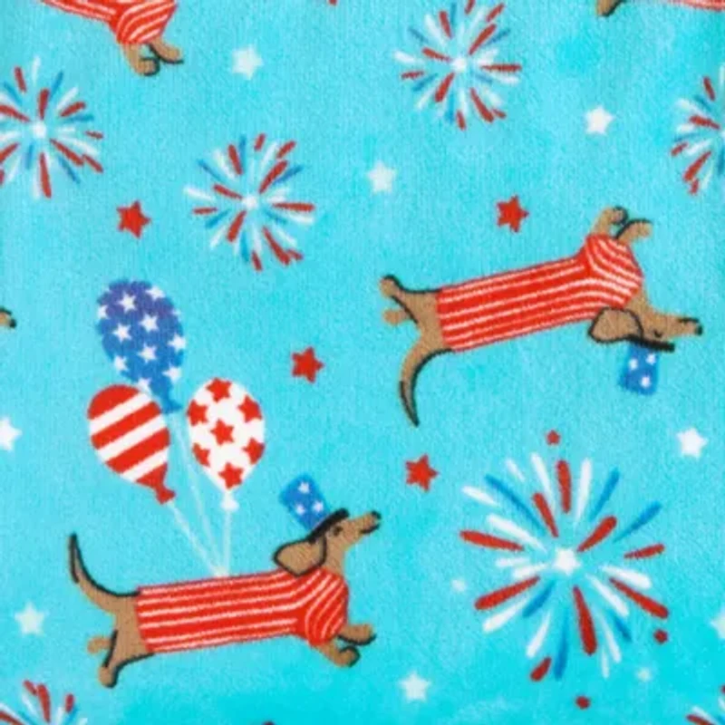 Home Expressions Velvet Plush Americana Print 50x60 Throw