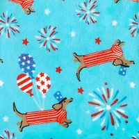 Home Expressions Velvet Plush Americana Print 50x60 Throw