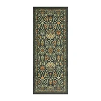 Maples Persian Navy Floral Indoor Rectangular Runner