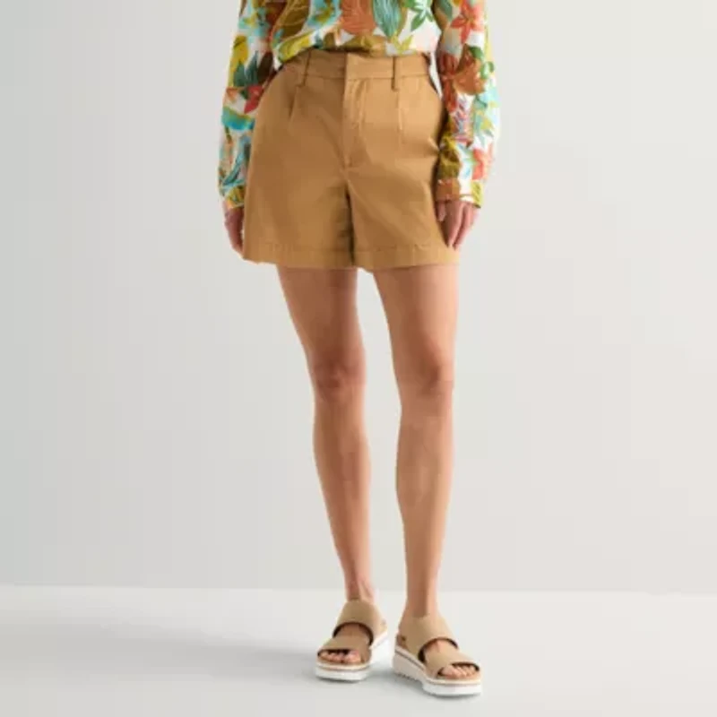 St. John's Bay Womens Pleated Short