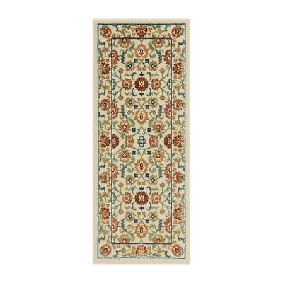 Maples Persian Tan Floral Indoor Rectangular Runner