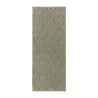 Maples Diamond Gray Indoor Rectangular Runner