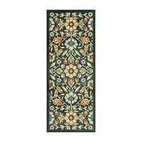 Maples Multi Floral Navy Indoor Rectangular Runner