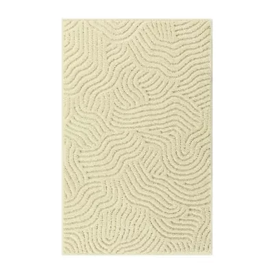Maples Textured Waves Indoor Rectangular Accent Rug