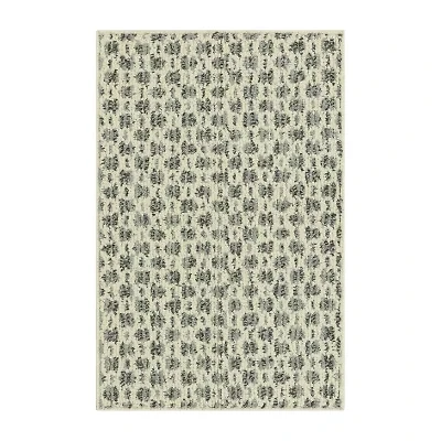 Maples Tiled Pebble Gray Indoor Rectangular Accent Rug