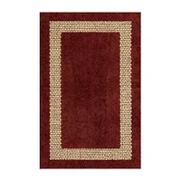 Maples Solid Cut and Loop Indoor Rectangular Accent Rug