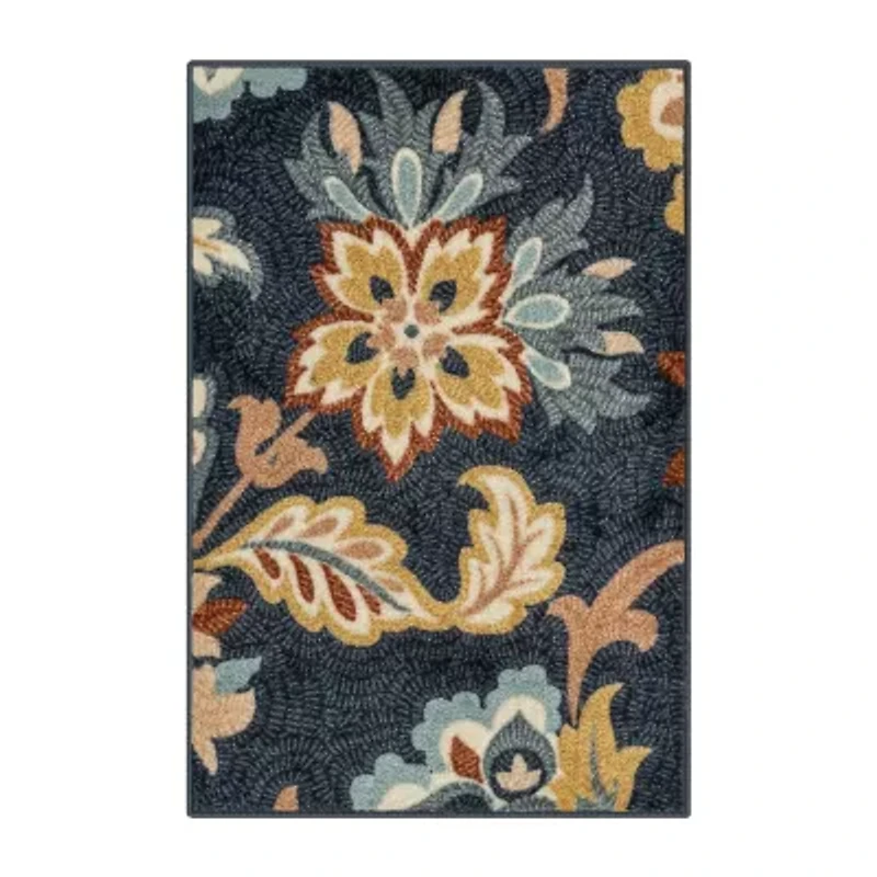 Maples Jacobean Floral Indoor Rectangular Accent Rug