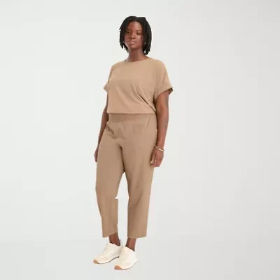 Stylus Womens Plus Tapered High Rise Pull-On Pant