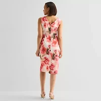 Maya Brooke Womens Floral Jacket Dress