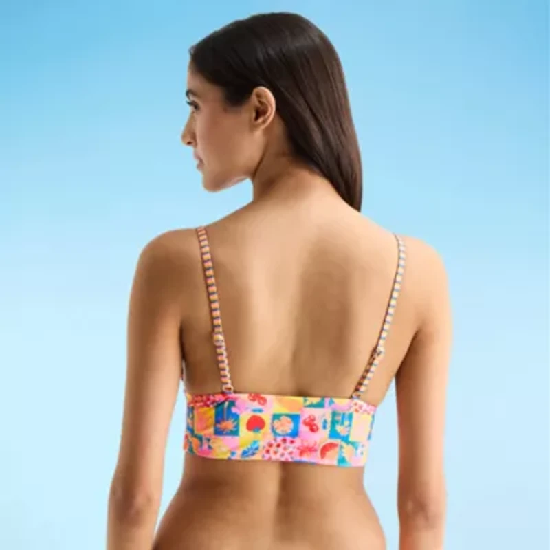 Arizona Womens Juniors Midkini Swimsuit Top