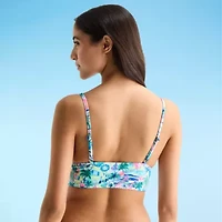 Arizona Womens Leaf Juniors Midkini Swimsuit Top