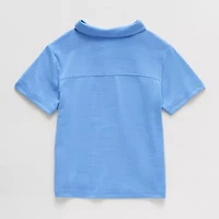 Okie Dokie Toddler & Little Boys Short Sleeve Regular Fit Moisture Wicking Polo Shirt