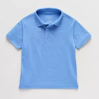 Okie Dokie Toddler & Little Boys Short Sleeve Regular Fit Moisture Wicking Polo Shirt