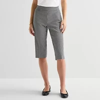 Liz Claiborne Lisa Womens Stretch Fabric Straight Mid Rise Capri Pant