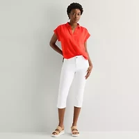 St. John's Bay Womens Short Sleeve Blouse