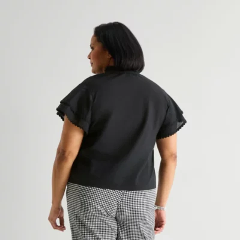 Liz Claiborne Womens Plus Blouse