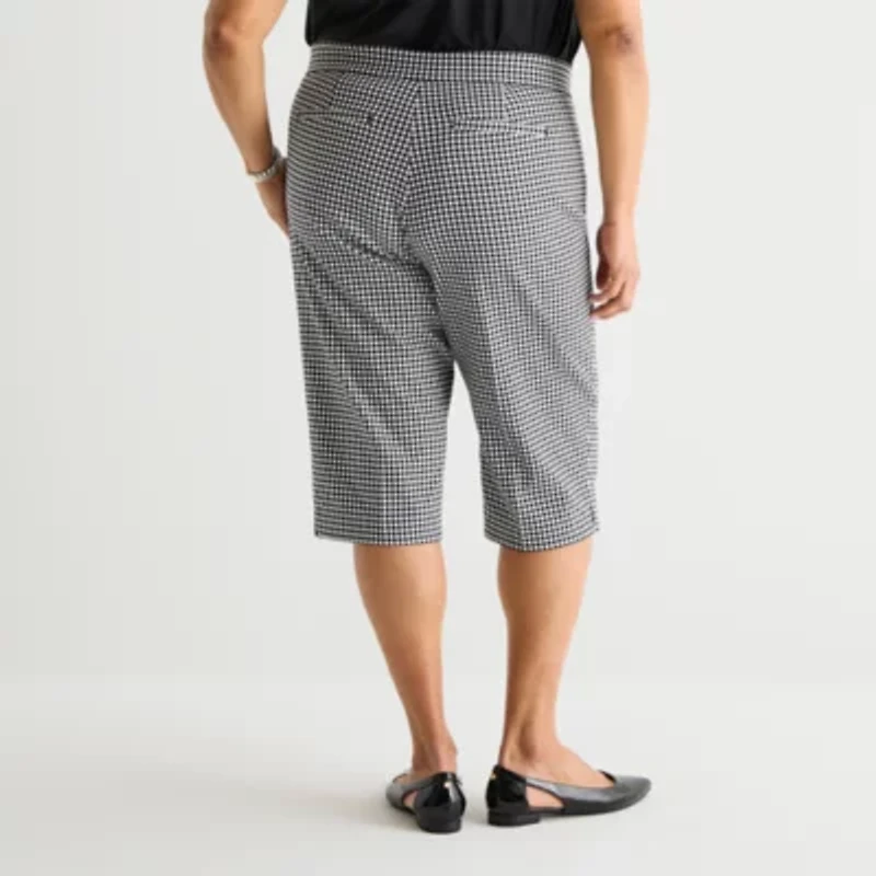 Liz Claiborne Lisa Womens Plus Mid Rise Capri Pant