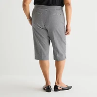 Liz Claiborne Lisa Womens Plus Mid Rise Capri Pant